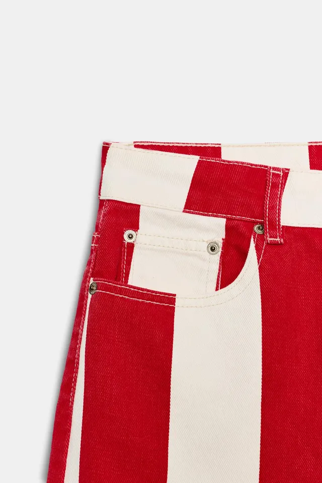 جينز ZW COLLECTION بقصة TAPERED وخصر متوسط مخطط – صورة 8