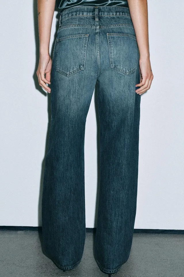 ZW COLLECTION MID-WAIST CURVED PATCHWORK JEANS – image 4