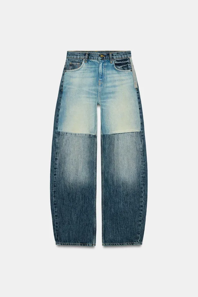 ZW COLLECTION MID-WAIST CURVED PATCHWORK JEANS – image 6