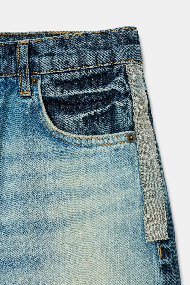 ZW COLLECTION MID-WAIST CURVED PATCHWORK JEANS – image 8