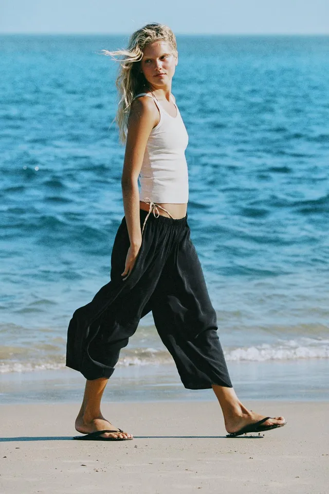 RIBBED COTTON TANK TOP – صورة 2