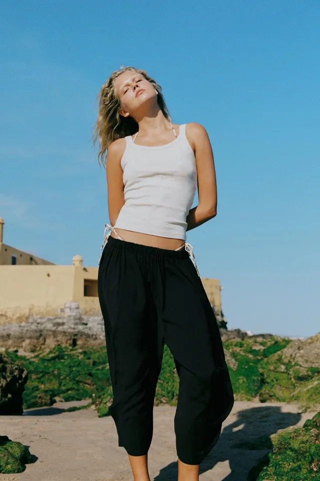 RIBBED COTTON TANK TOP – صورة 3