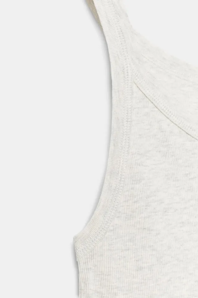 RIBBED COTTON TANK TOP – صورة 7