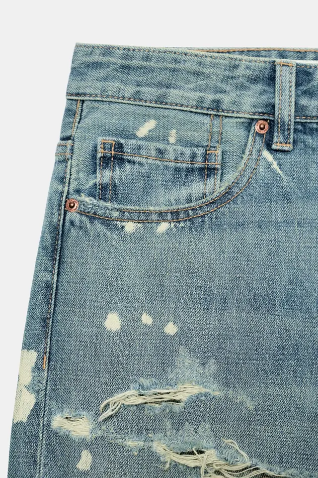 TRF MID-WAIST BOYFRIEND SPLATTER JEANS – image 10