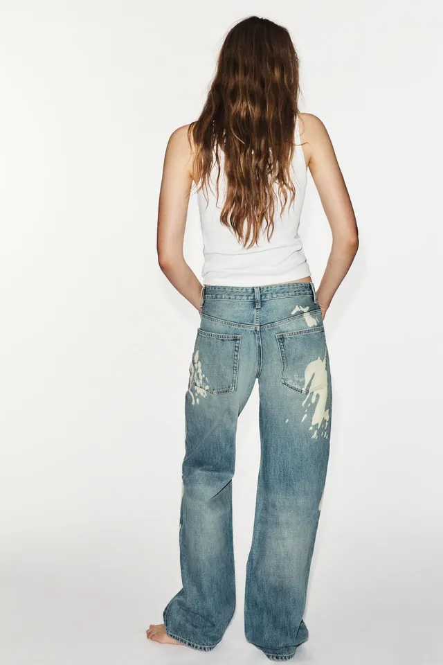 TRF MID-WAIST BOYFRIEND SPLATTER JEANS – image 6