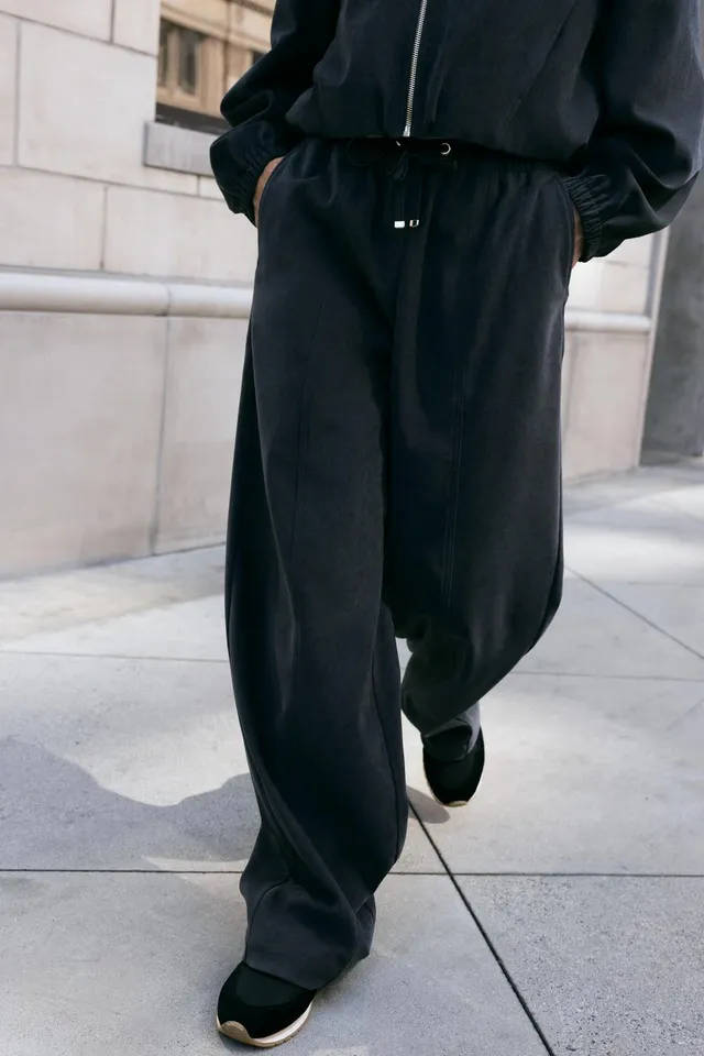 WIDE-LEG TROUSERS WITH ELASTIC WAIST – image 2