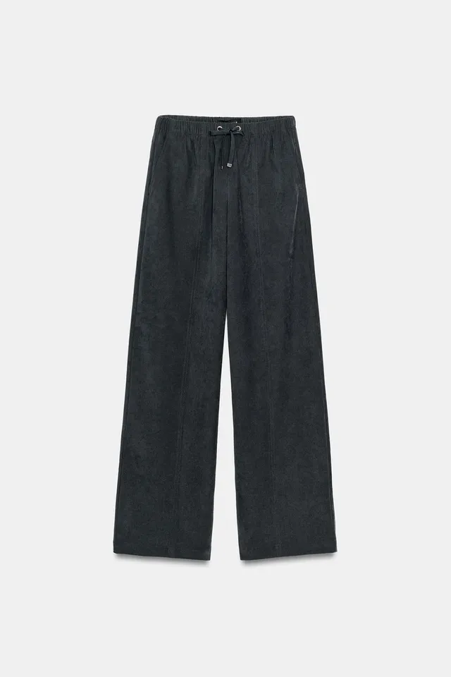 WIDE-LEG TROUSERS WITH ELASTIC WAIST – image 5