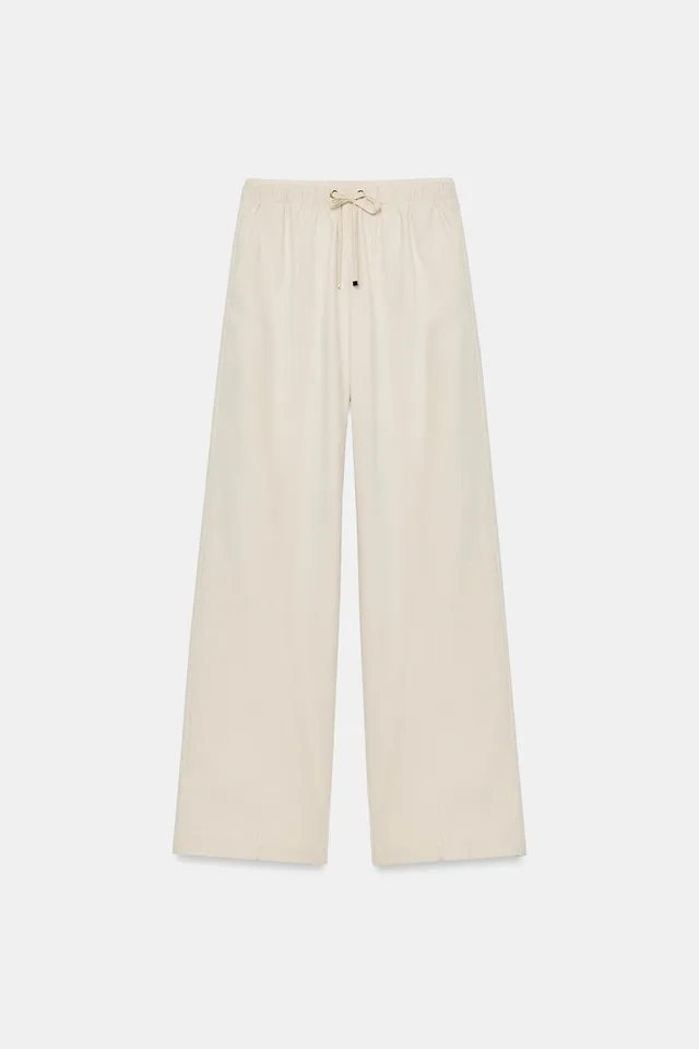 WIDE-LEG TROUSERS WITH ELASTIC WAIST – image 6