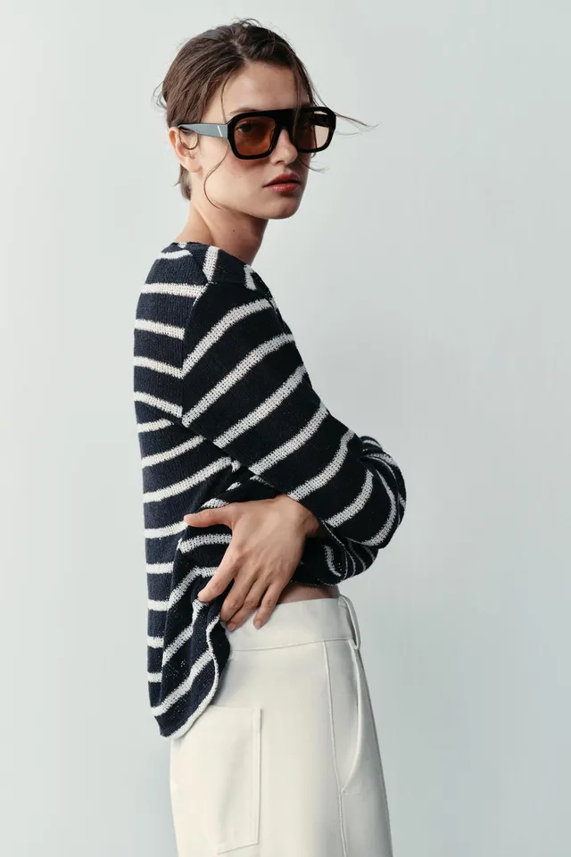 STRIPED HENLEY T-SHIRT – image 4