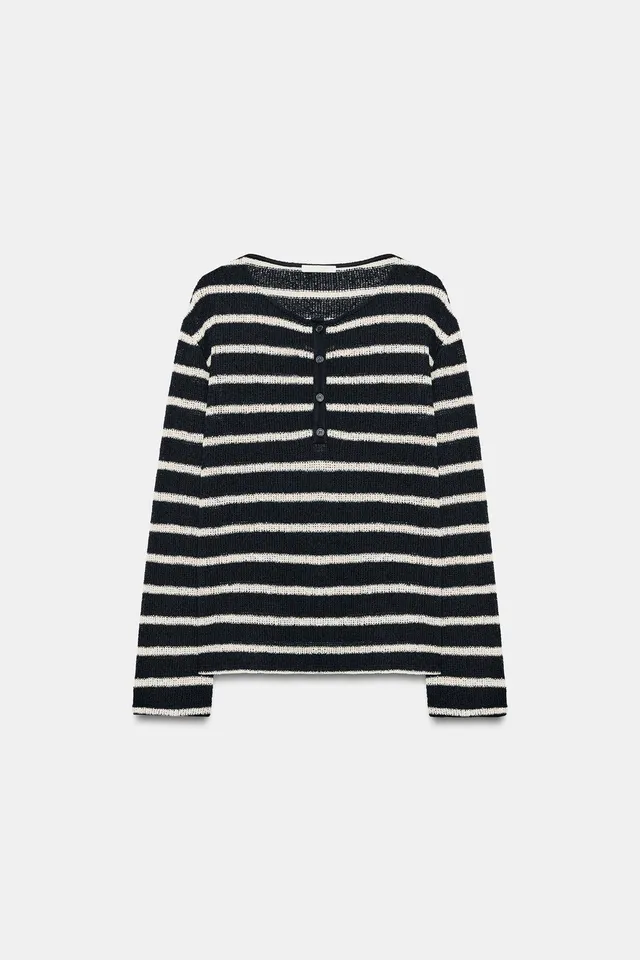 STRIPED HENLEY T-SHIRT – image 6