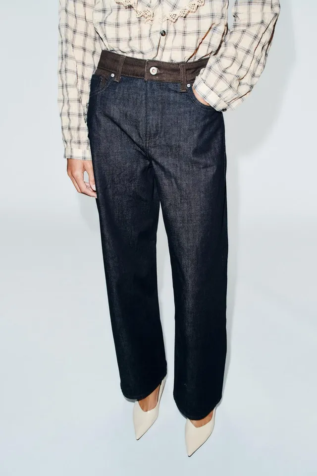 JEANS Z1975 BARREL HIGH-WAIST MIXED FABRIC – image 2