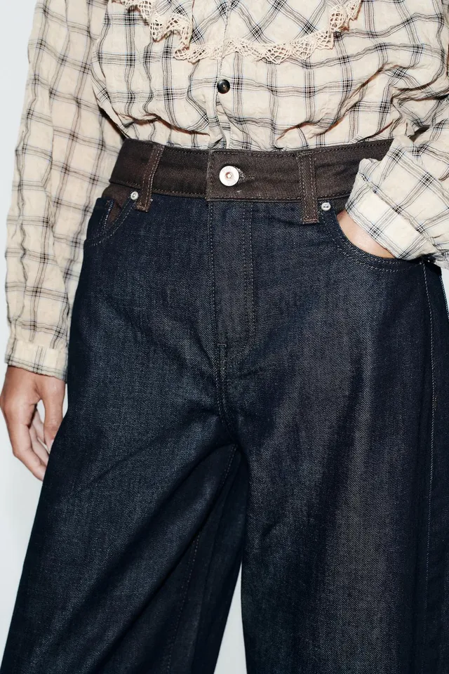 JEANS Z1975 BARREL HIGH-WAIST MIXED FABRIC – image 3