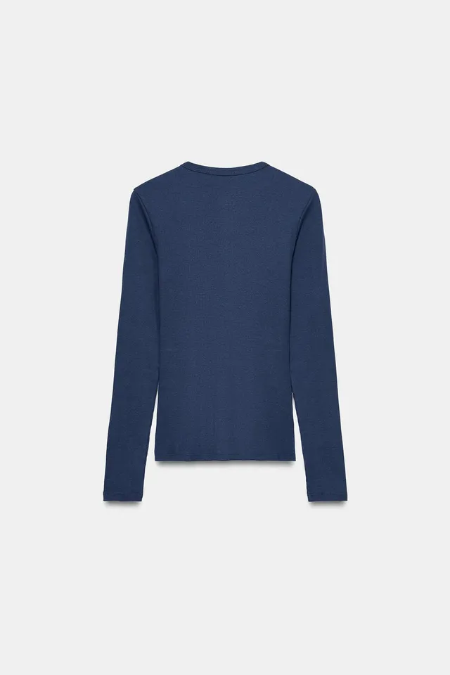 LONG SLEEVE HENLEY T-SHIRT – image 7
