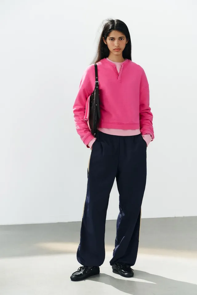 FADED SWEATSHIRT WITH BUTTONS