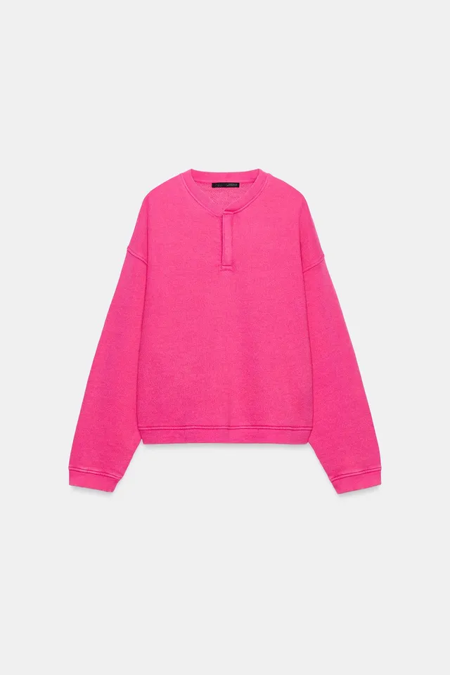 FADED SWEATSHIRT WITH BUTTONS – image 5