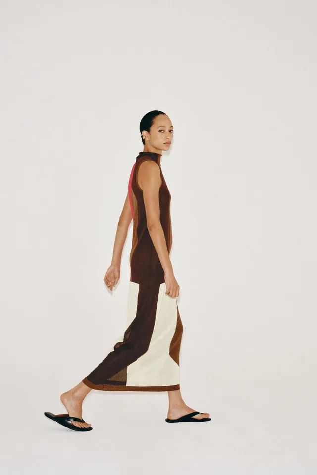 COLOUR BLOCK KNIT DRESS – image 4