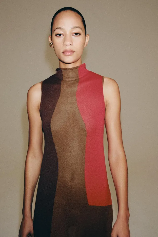 COLOUR BLOCK KNIT DRESS – image 5