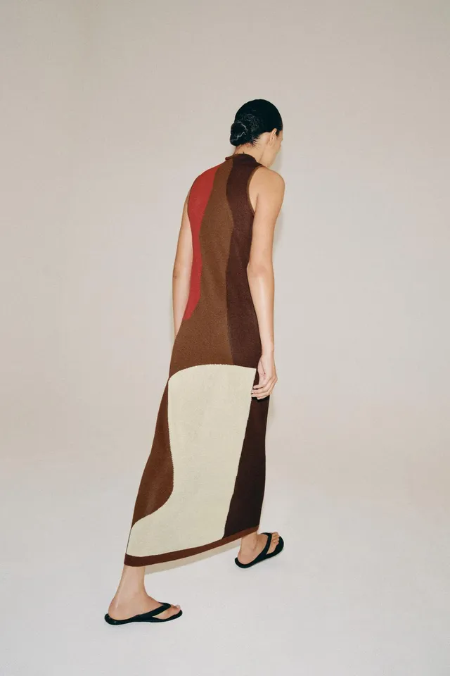 COLOUR BLOCK KNIT DRESS – image 6