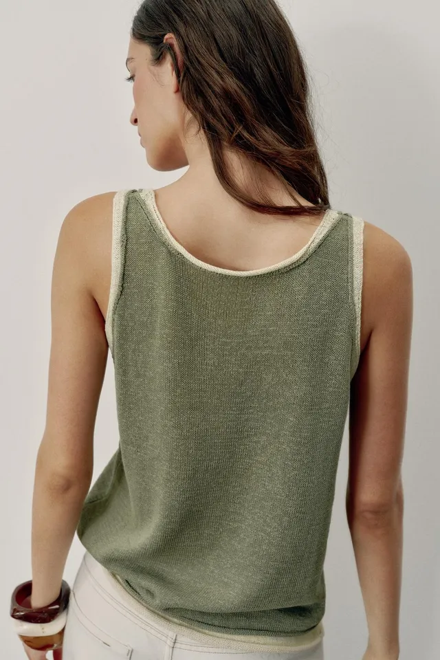 KNIT TOP WITH CONTRAST DETAILING – image 3