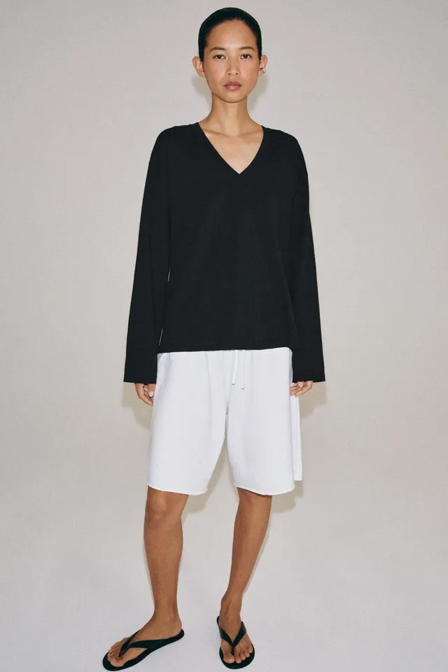 COTTON V-NECK T-SHIRT – image 4