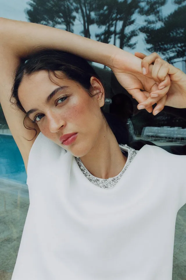 JEWEL-BEADED KNIT TOP – image 2