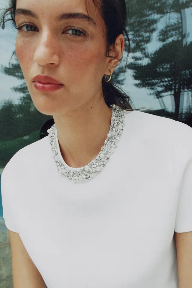 JEWEL-BEADED KNIT TOP – image 3