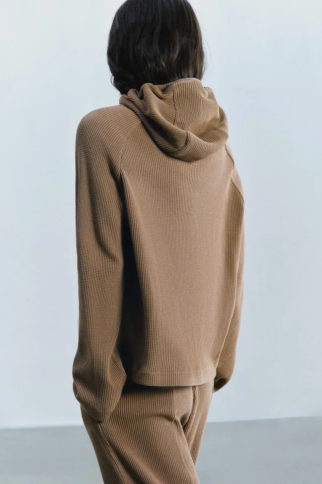 WAFFLE-KNIT HOODIE – image 3