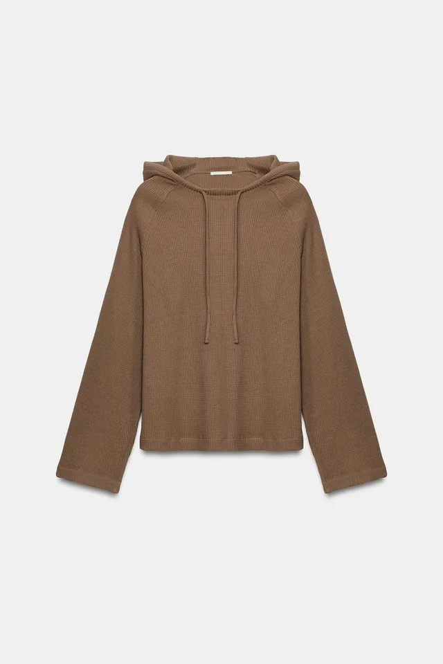WAFFLE-KNIT HOODIE – image 5