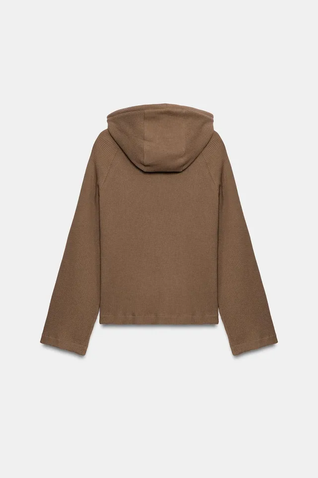 WAFFLE-KNIT HOODIE – image 6