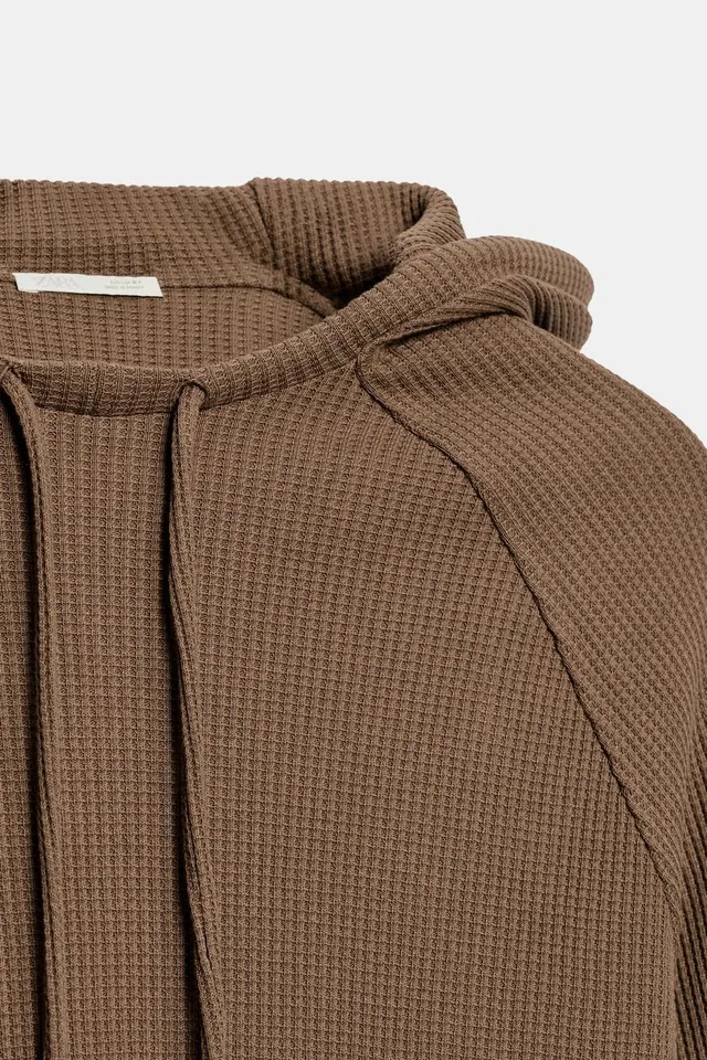 WAFFLE-KNIT HOODIE – image 7
