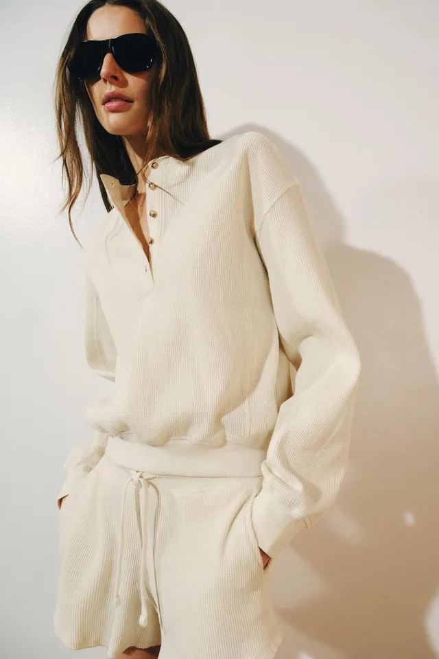 COTTON WAFFLE-KNIT JUMPER – image 2