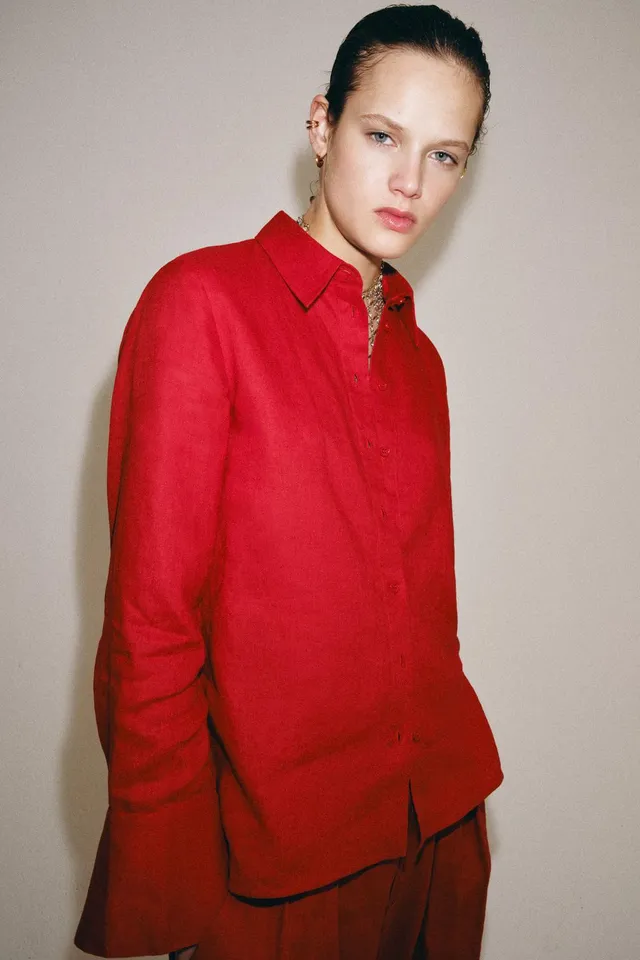 ZW COLLECTION 100% LINEN SHIRT – image 2