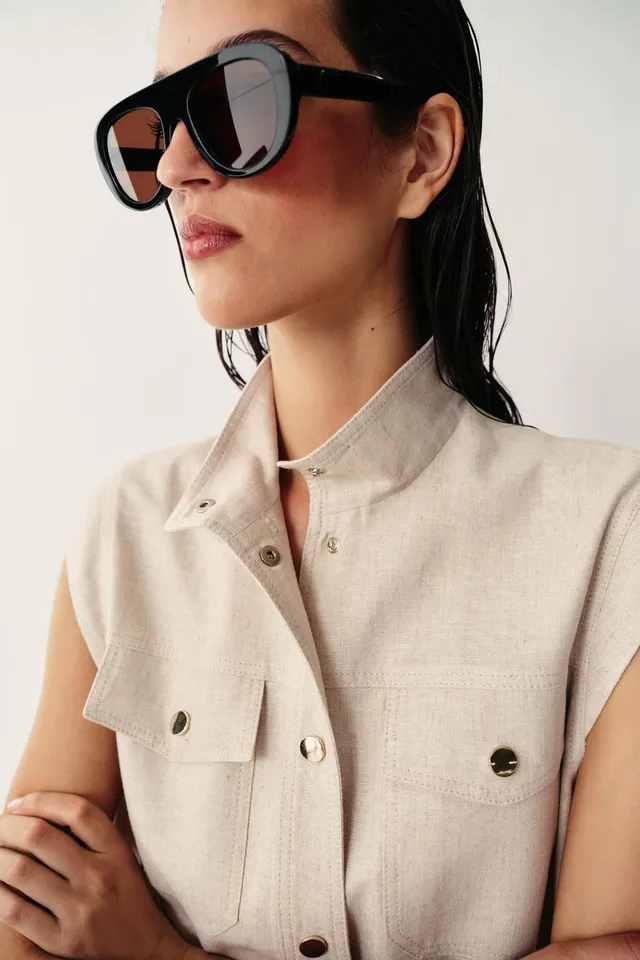 LINEN BLEND POCKET GILET – image 4