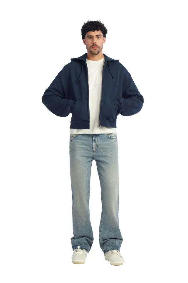CROPPED FIT ZIP-UP HOODIE