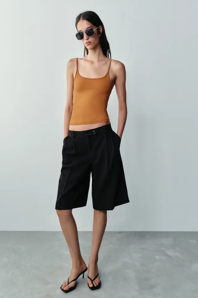 POLYAMIDE THIN STRAP T-SHIRT