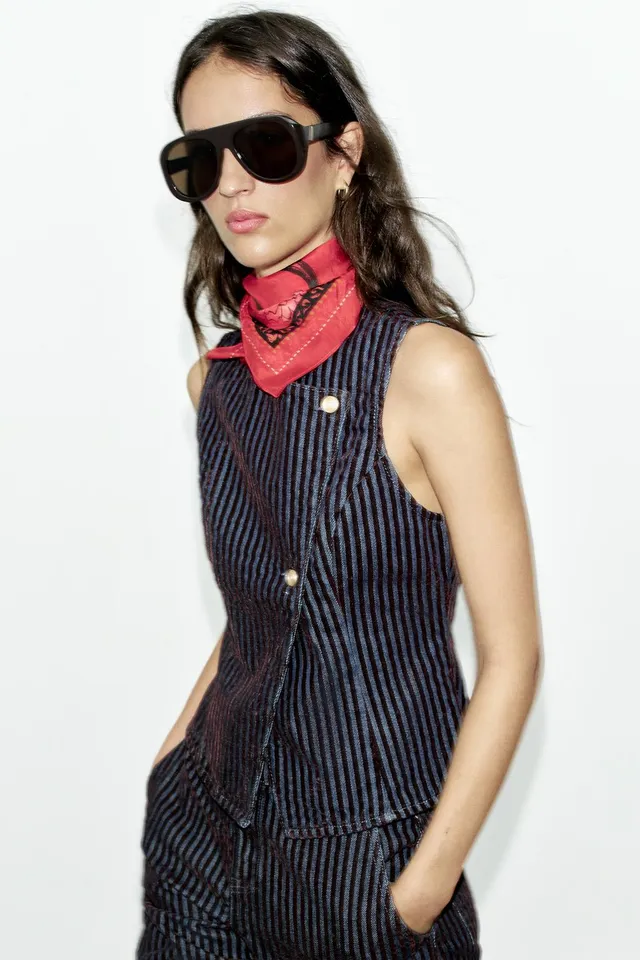 VELVET STRIPE MIXED WAISTCOAT – image 3