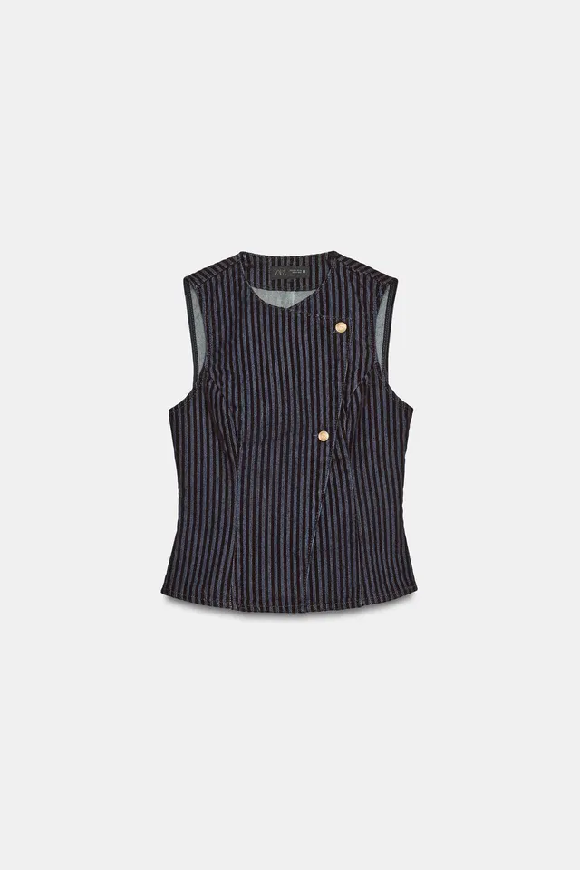 VELVET STRIPE MIXED WAISTCOAT – image 6