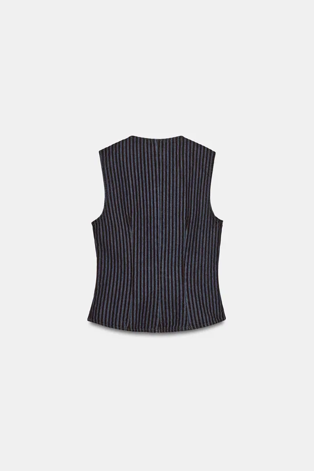 VELVET STRIPE MIXED WAISTCOAT – image 7