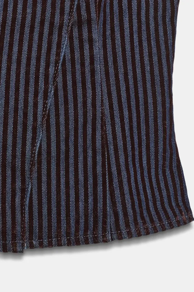 VELVET STRIPE MIXED WAISTCOAT – image 8