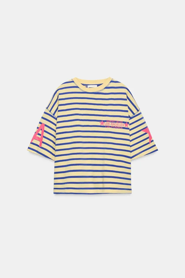 OVERSIZE STRIPED TEXT T-SHIRT – image 6