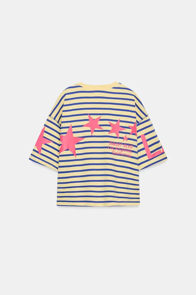 OVERSIZE STRIPED TEXT T-SHIRT – image 7