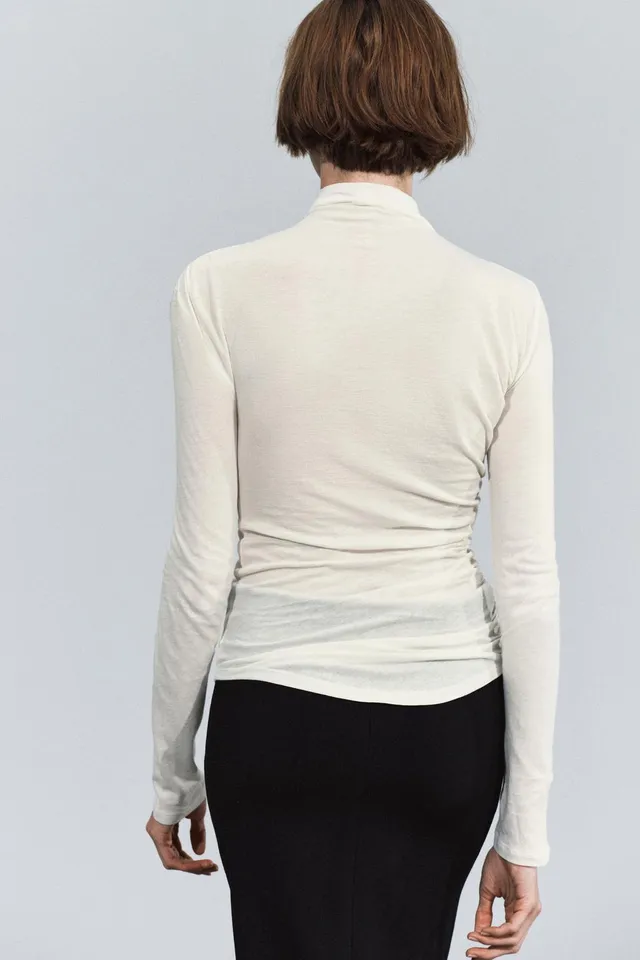HIGH NECK RUCHED TOP – image 3