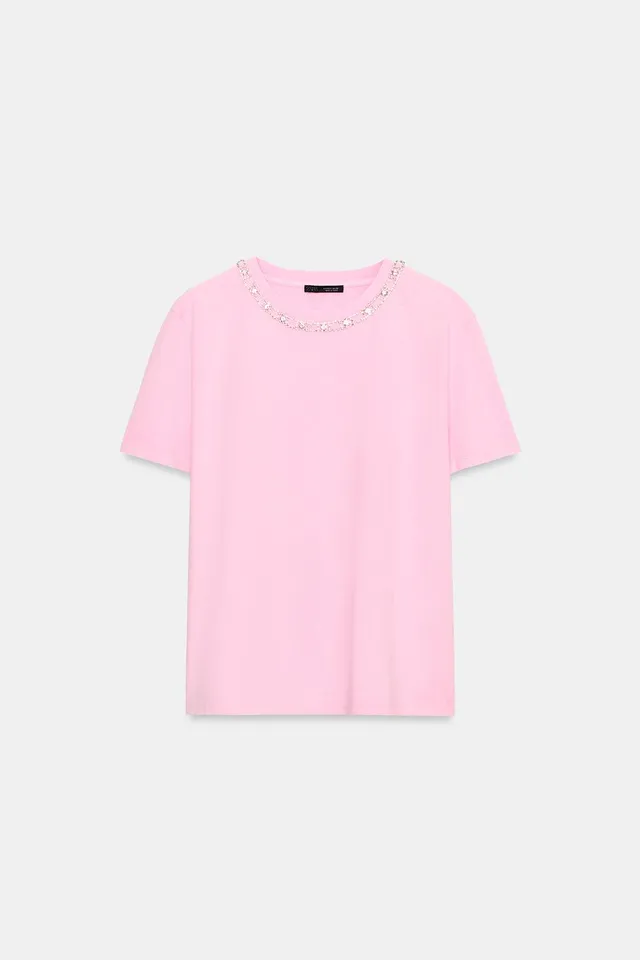 WASHED-EFFECT JEWEL T-SHIRT – image 6