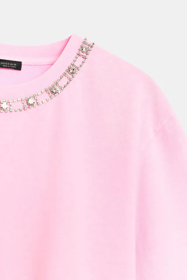 WASHED-EFFECT JEWEL T-SHIRT – image 8