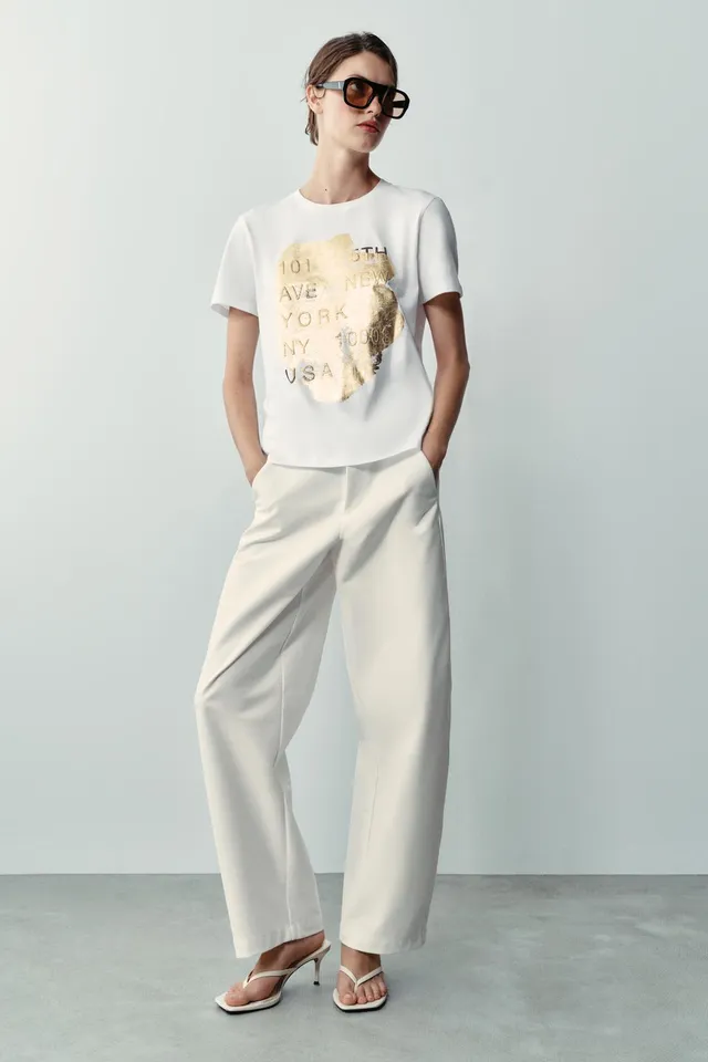 METALLIC SHORT SLEEVE T-SHIRT