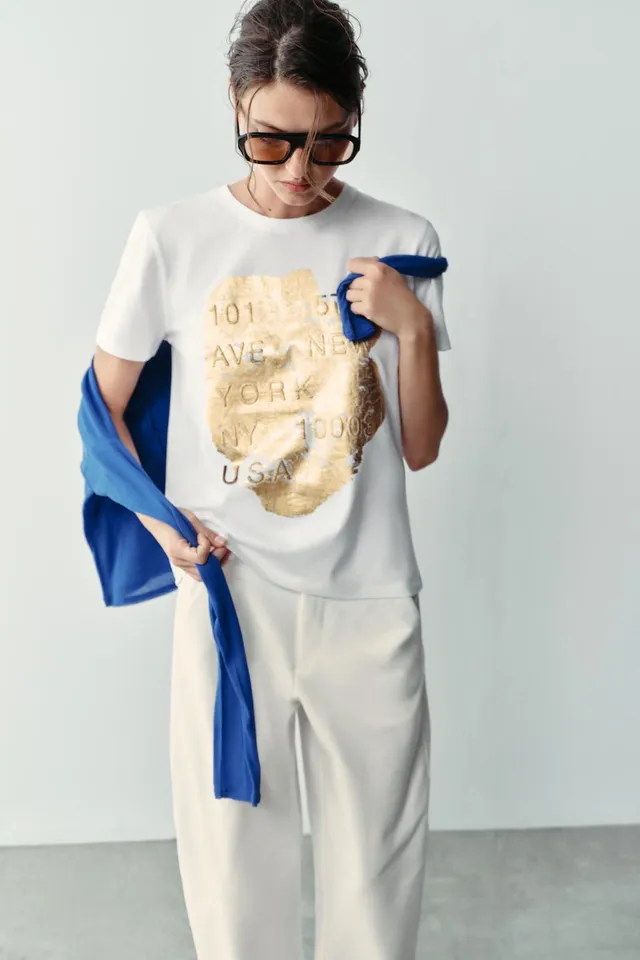 METALLIC SHORT SLEEVE T-SHIRT – image 3