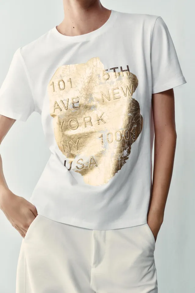 METALLIC SHORT SLEEVE T-SHIRT – image 4