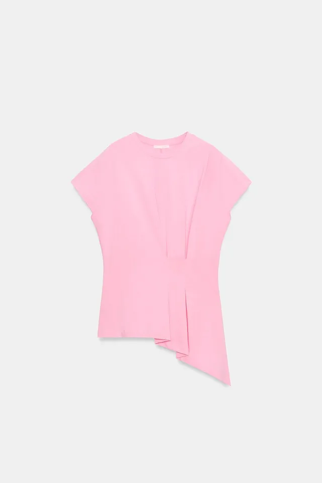 ASYMMETRIC PLEATED T-SHIRT – image 5