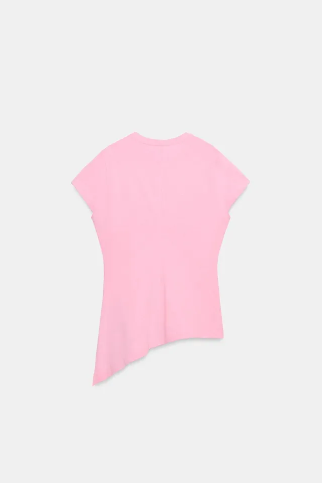 ASYMMETRIC PLEATED T-SHIRT – image 6