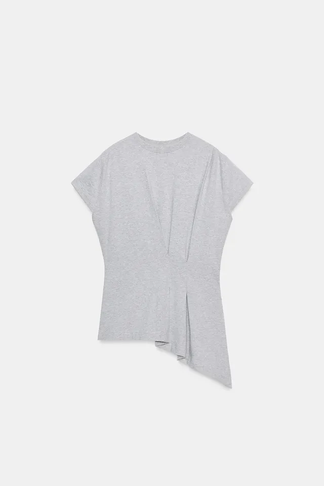 ASYMMETRIC PLEATED T-SHIRT – image 5